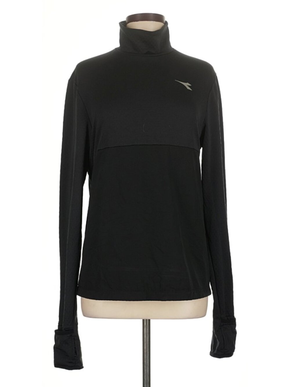 Diadora Men's Turtleneck Winter Protection Running Top Black Size M Cold Weather